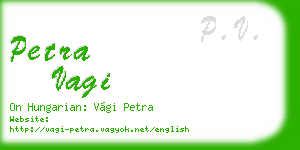 petra vagi business card