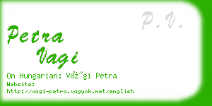 petra vagi business card